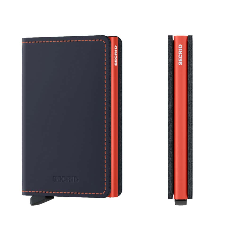 SECRID Slimwallet Matte Night Blue/Orange